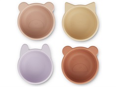 Liewood light lavender multi mix bowls Malene silicone (4-pack)